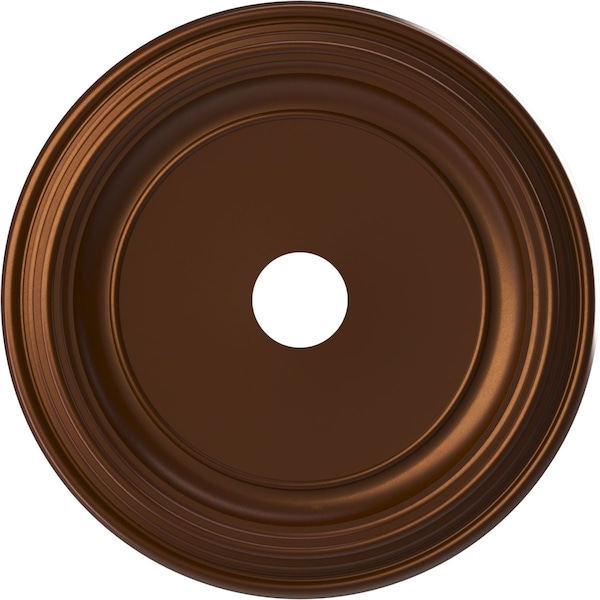 Ekena Millwork Traditional PVC Medallion (Canopies up to 13 1/2"), 22"OD x 3 1/2"ID x 1 1/2"P, Metallic Dark Copper CMP22TRCDC - main